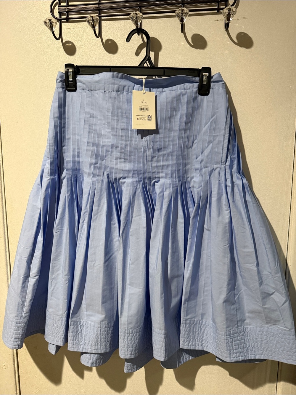 Light Blue Gathered Circle Skirt